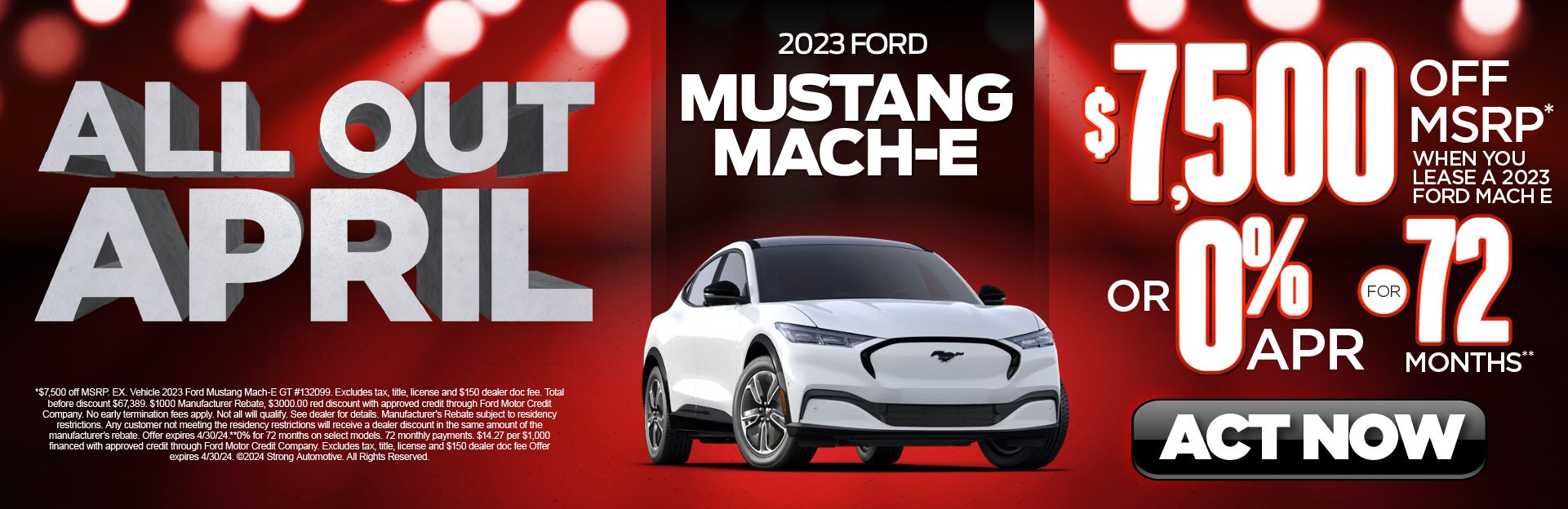2023 Mustang Mach-E $7,500 off MSRP*